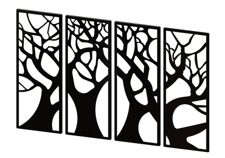 Set decor perete Arbres III 123 x 76 cm. negru [1]