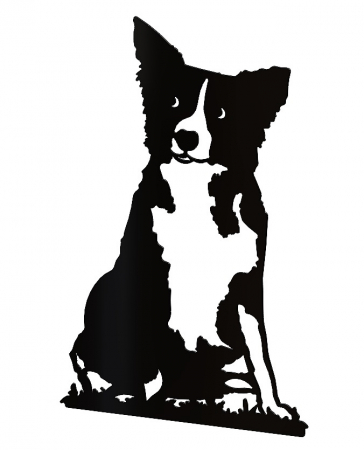 Decoratiuni metalice - Set decor perete Chien 50 cm. negru