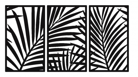 Set decor perete Feuilles 150 x 80 cm. negru [1]