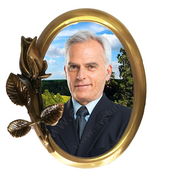 Rama fotoceramica bronz cu trandafiri [2]