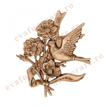 Flori din bronz - Ornament cu pasare din bronz 3562