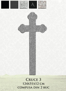 Cruci din granit - Cruce granit trifoi
