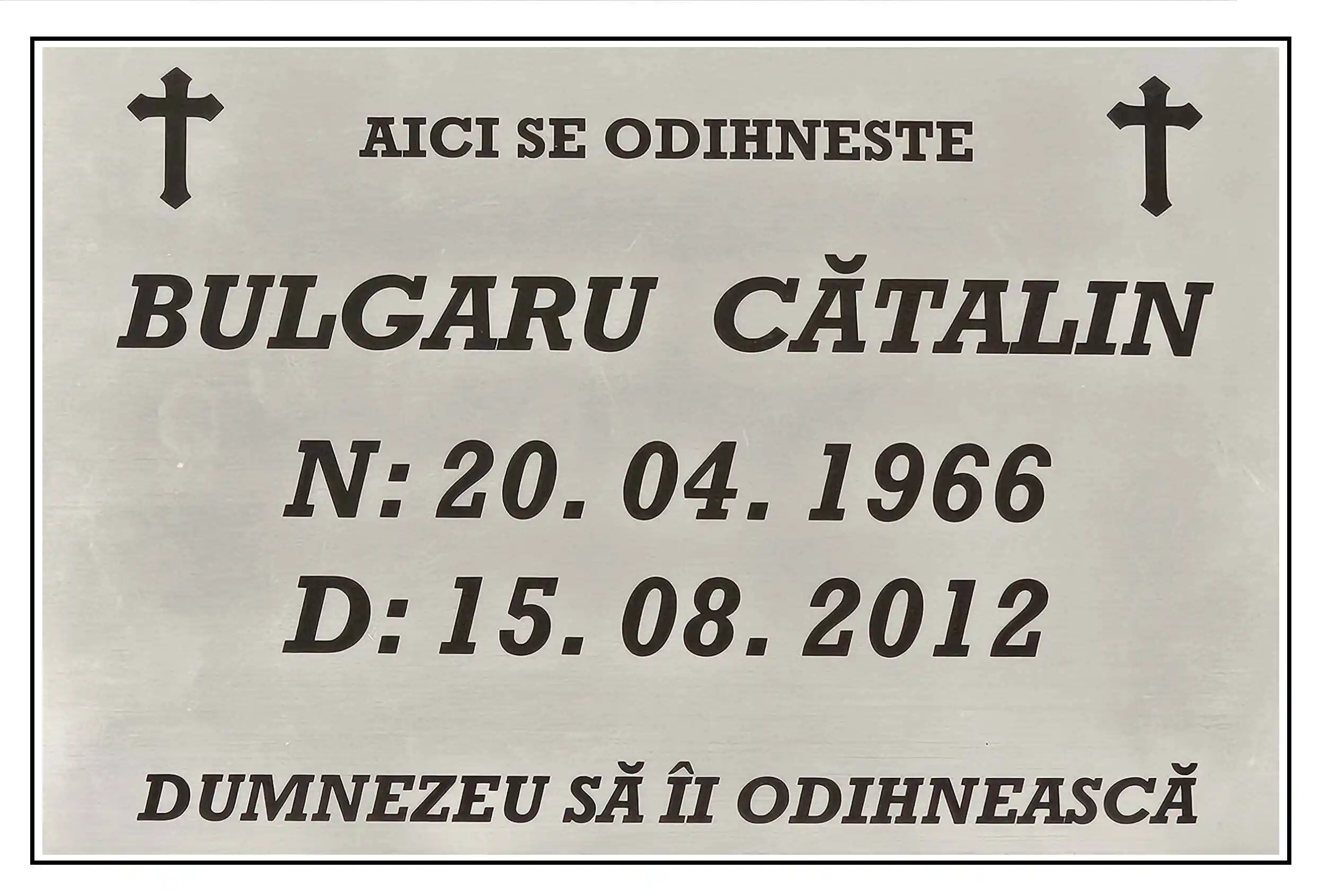 Placa memoriala - Placuta Funerara 30 x 20 cm ABS gravata