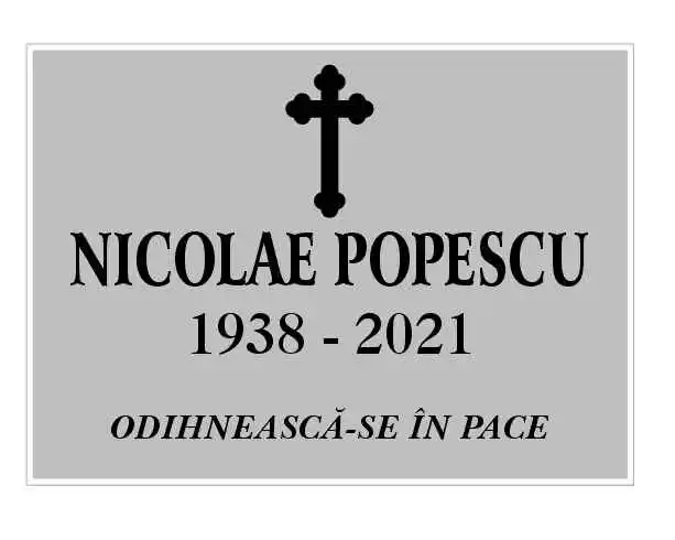 Placa memoriala - Placuta Funerara din ABS gravata