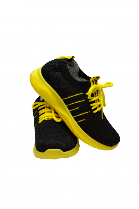 Pantofi sport copii, pânză, negru [3]