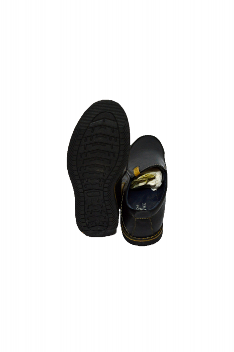 Pantofi copii fara siret,piele ecologica,negru [4]
