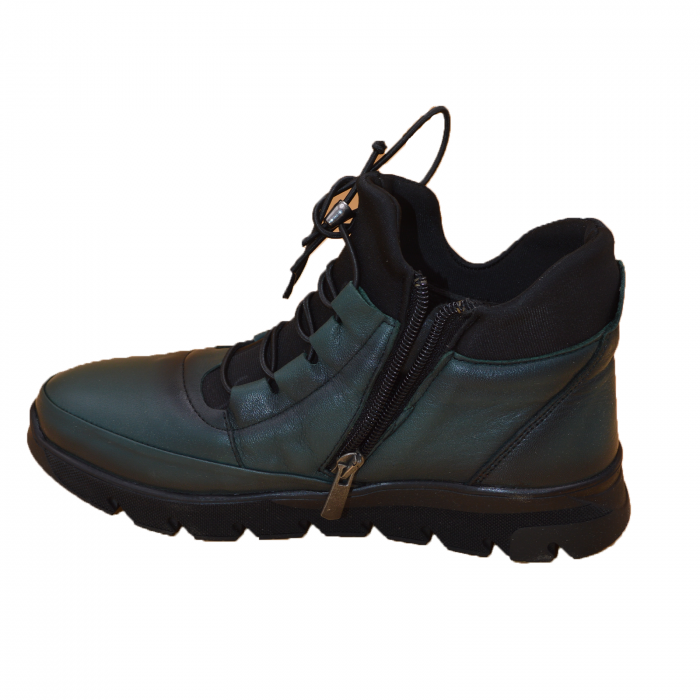 Ghete dama  100% piele naturala,  SCV, Verde inchis [2]