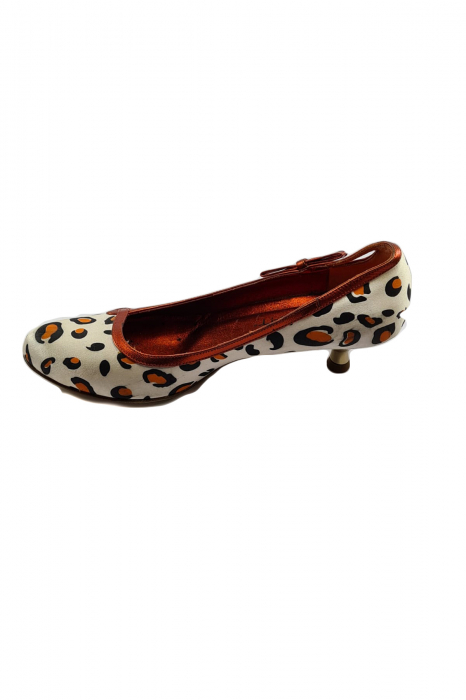 Pantofi damă,material textil, multicolor, 37 EU [2]