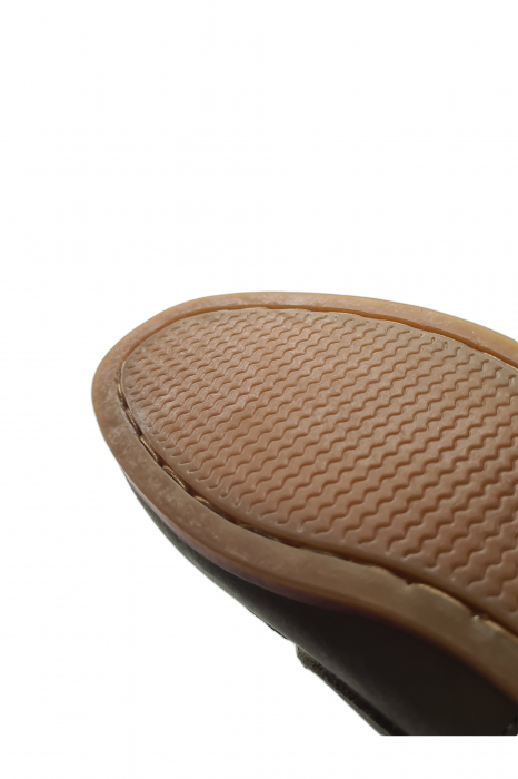 Mocasini copii cu șiret, piele naturală, maro, 32 EU [4]