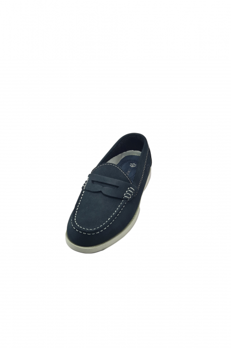 Mocasini copii, 100% piele intoarsă naturală, Albastru,30 EU [2]