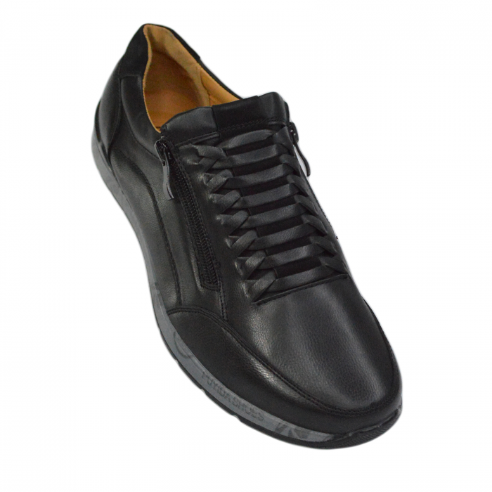 Pantofi barbati, Piele ecologica, Clowse, Negru  C1137 -2 [2]