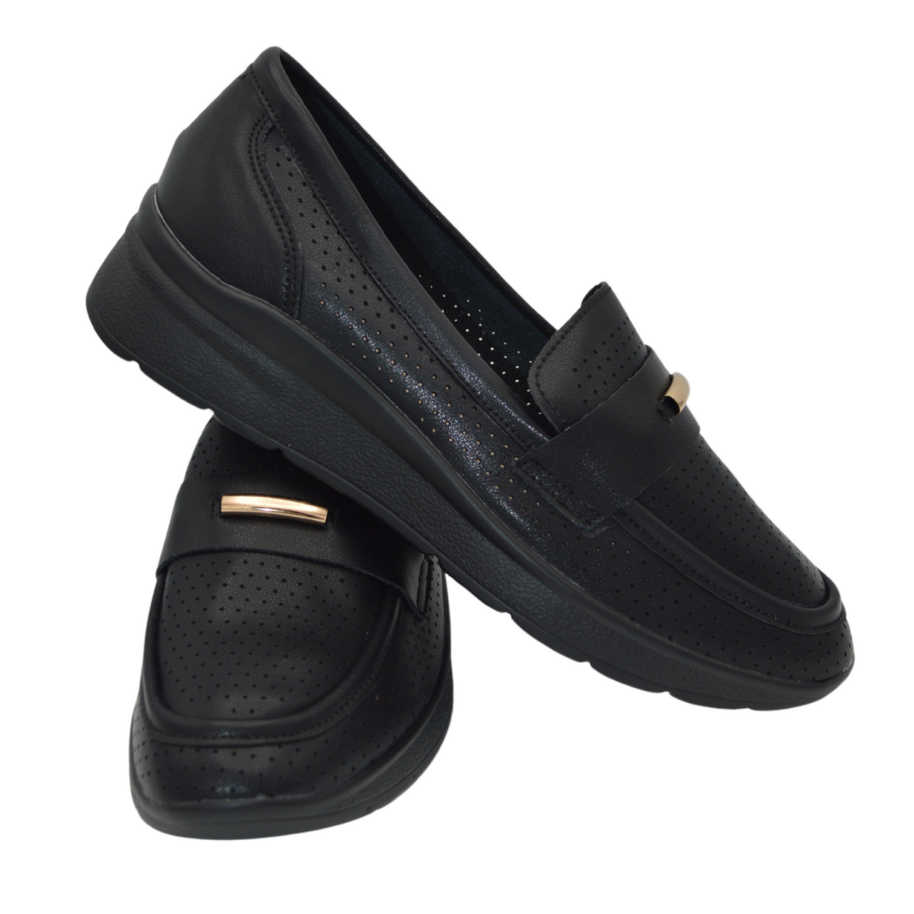 Pantofi dama MMM piele naturala QL783 negru [4]