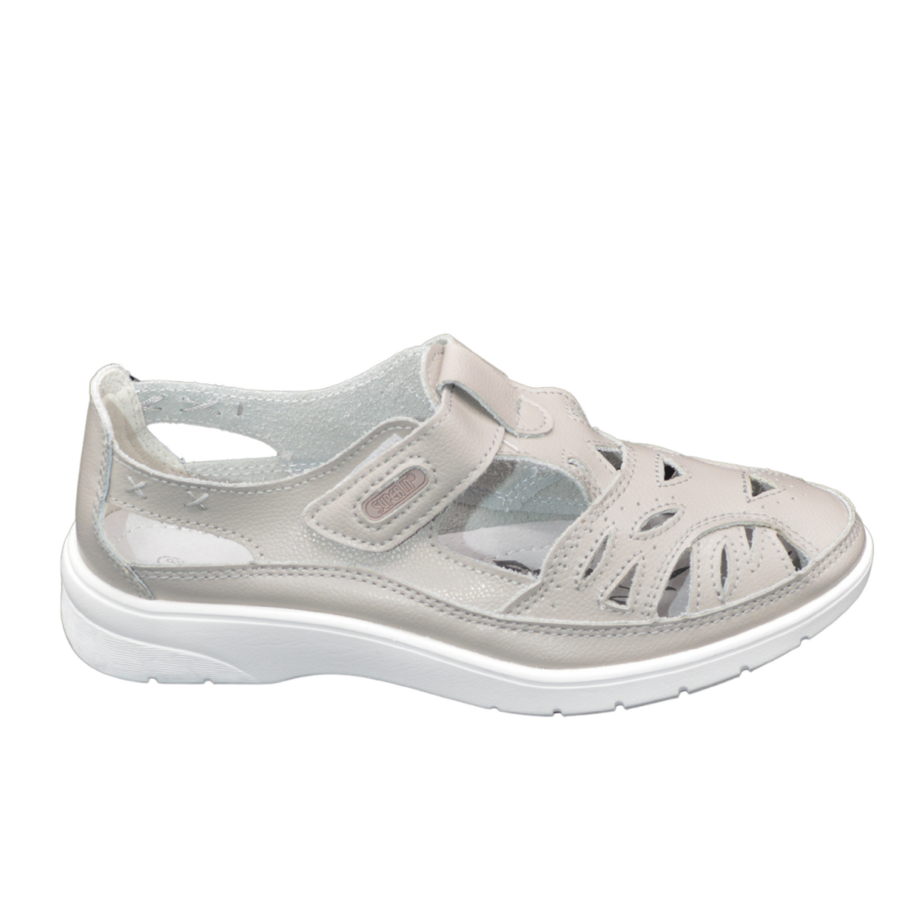 Pantofi dama perforati MMM 6839 gri cu bareta [1]
