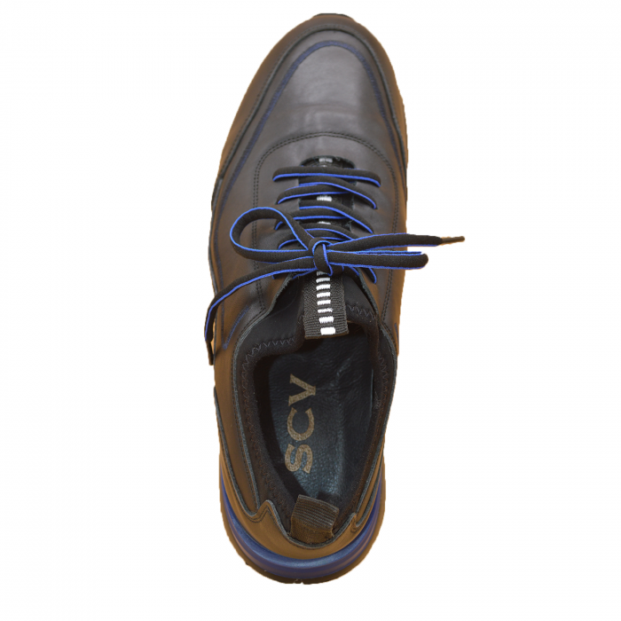 Pantofi sport bărbați, 100% piele naturală, Negru SCV [2]