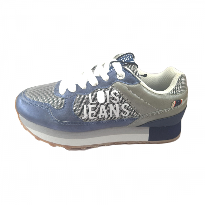 Pantofi sport damă, Lois Jean, Piele ecologică+Plasă - Albastru [1]