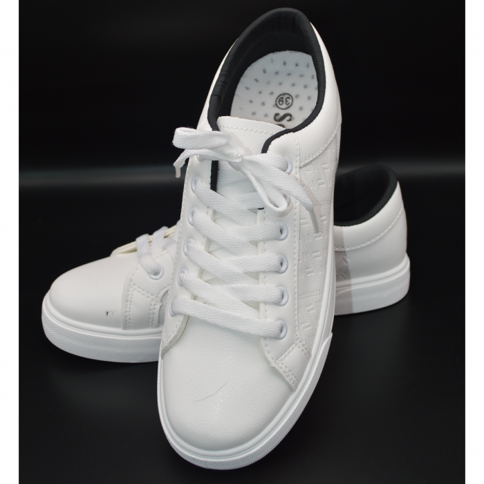Pantofi sport damă, piele ecologică , Alb [4]