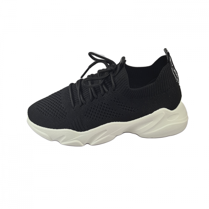 Pantofi sport damă, Se7en, Pânză, Negru [1]
