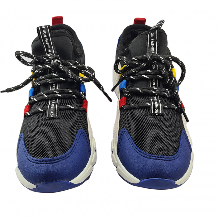 Pantofi sport Unisex, pânză și piele ecologică, Multicolor [4]