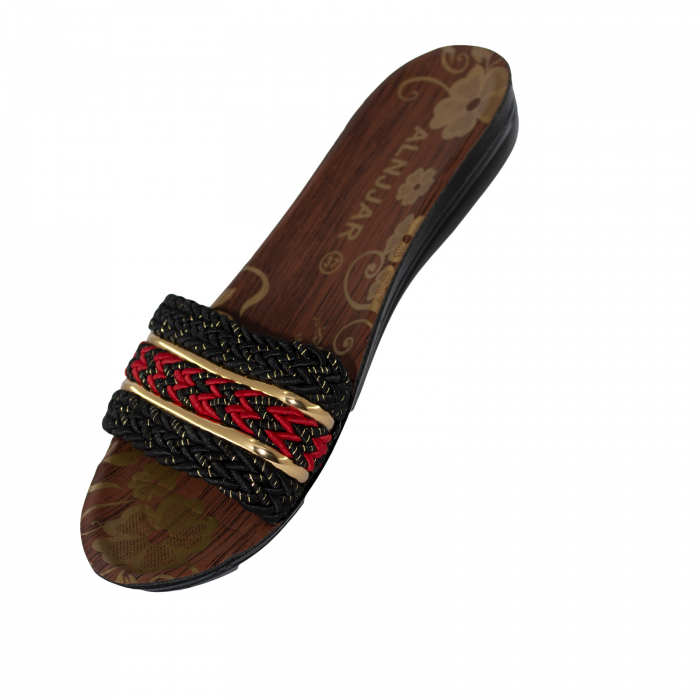 Papuci dama, Talpa joasa, Negru si rosu,  ta1622 [3]