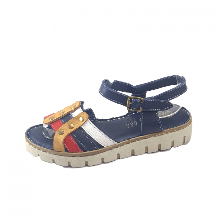 Sandale damă, 100% piele naturală, Multicolor, 05:!5 [1]