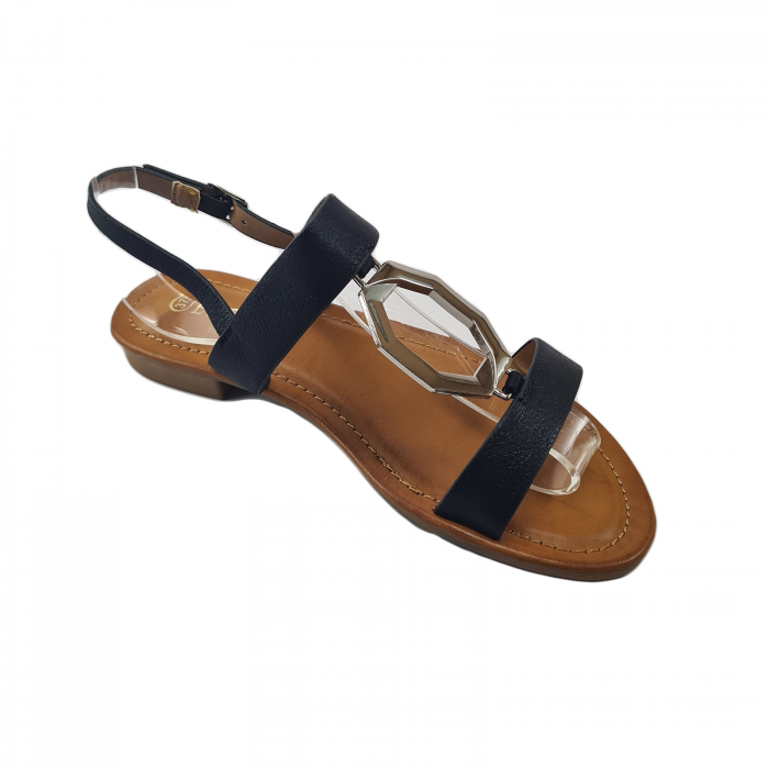 Sandale damă, Lulux, Piele ecologică, Negru [4]