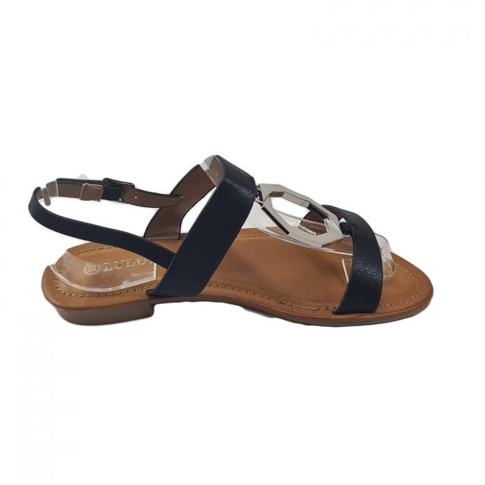 Sandale damă, Lulux, Piele ecologică, Negru [3]