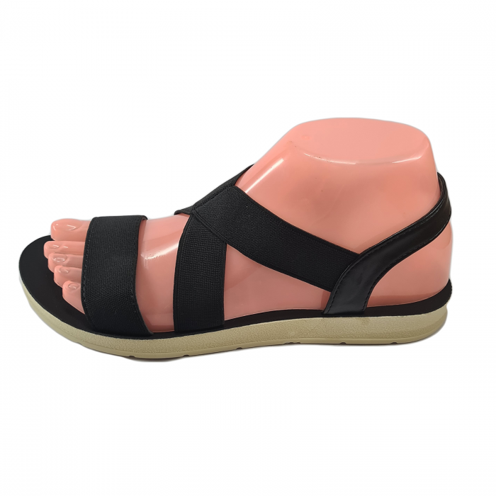 Sandale damă, Textil elastic țmpletit, Negru cod c869 [1]