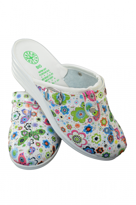 Saboți damă medicali, Talpă înaltă, GEZER, Multicolor [4]