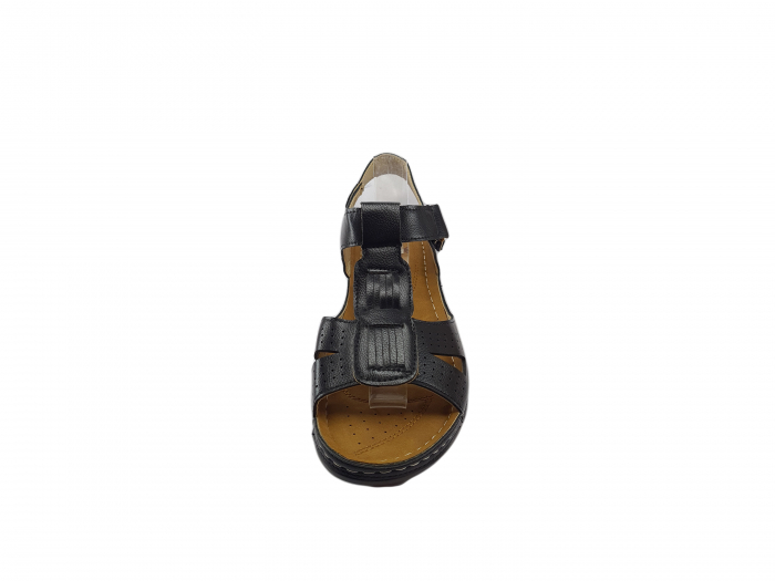 Sandale damă, CADIA, piele ecologică, 39 EU, Negru -1585-2 [2]