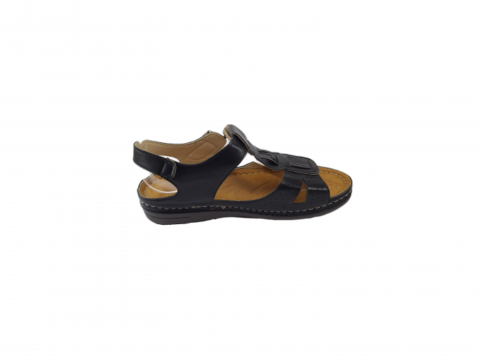 Sandale damă, CADIA, piele ecologică, 39 EU, Negru -1585-2 [3]