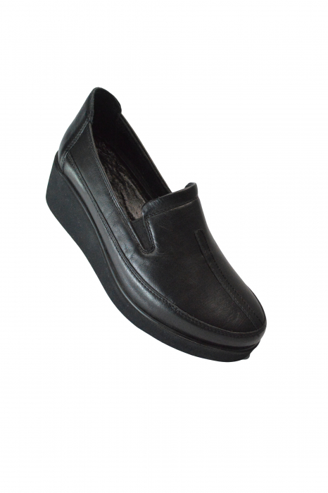 Pantofi dama talpa ordopedica, SCV, Piele naturala, Negru, ta1295 [2]