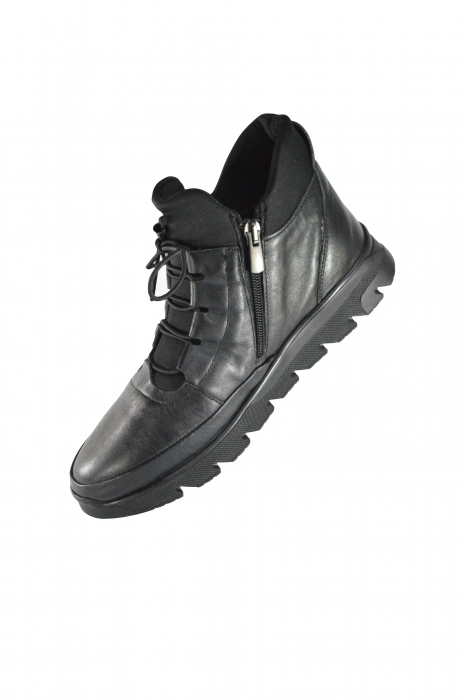 Ghete dama 100% piele naturala, SCV, Negru [3]