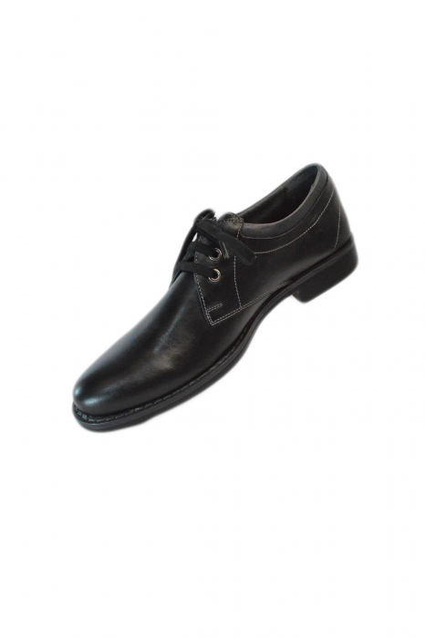 Pantofi bărbați cu șiret, DyanY, Piele naturală,  Negru, ta1153 [3]