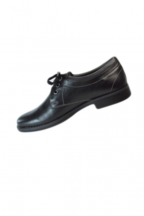 Pantofi bărbați cu șiret, DyanY, Piele naturală,  Negru, ta1153 [4]
