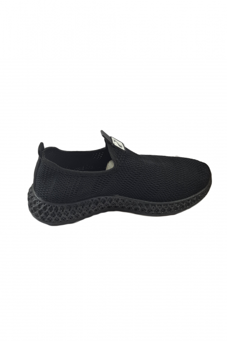 Pantofi sport damă elastici,pânză, se7en Negru [2]