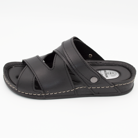Șlapi ,papuci, saboți damă - Papuci damă tip sandale, Gezer, Negru