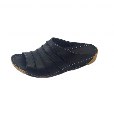 Șlapi ,papuci, saboți damă - Papuci damă, Piele naturală, 05:15, Negru - SCV