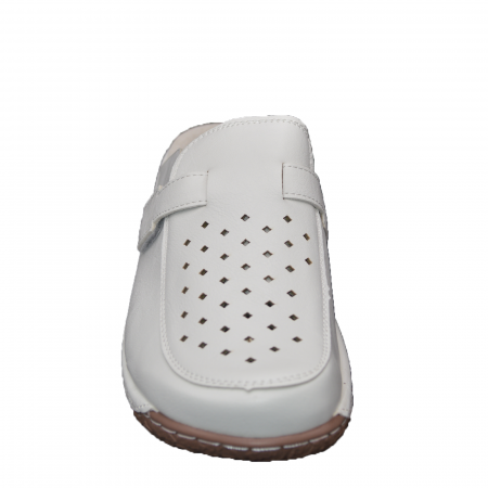 Saboți damă medicali, MMM, piele naturală, 239 Alb [4]