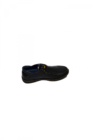 Pantofi copii cu siret, piele ecologica,negru [1]