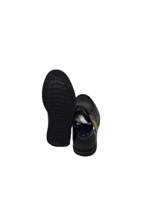 Pantofi copii cu siret, piele ecologica,negru [2]