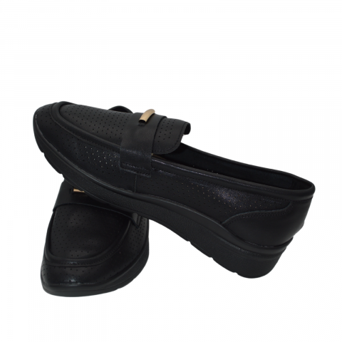 Pantofi dama MMM piele naturala QL783 negru [5]