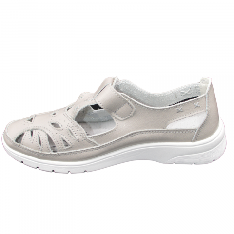 Pantofi dama perforati MMM 6839 gri cu bareta [1]