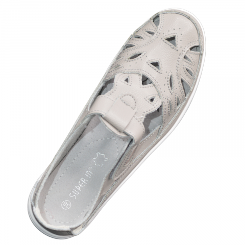 Pantofi dama perforati MMM 6839 gri cu bareta [5]
