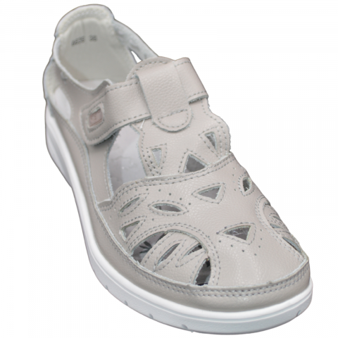 Pantofi dama perforati MMM 6839 gri cu bareta [2]