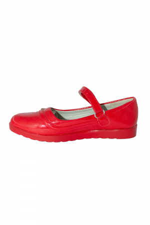 Pantofi fete cu bareta, Piele ecologica, Rosu, 36 EU [2]