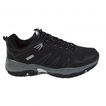 Încălțăminte bărbați - Pantofi sport bărbați, SENTE, drumeție, piele ecologică, Negru, C1075