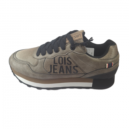 Încălțăminte sport damă - Pantofi sport damă, Lois Jean, Piele ecologică+Plasa, Bej