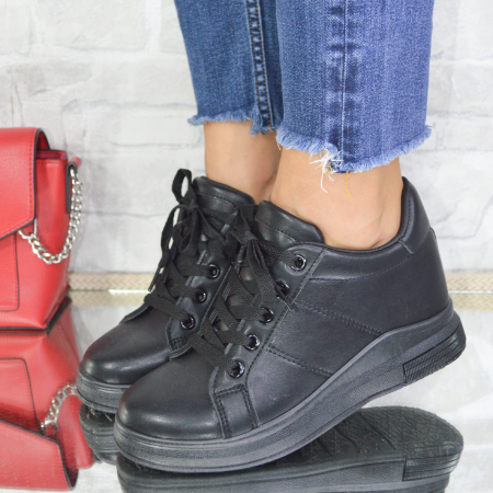 Pantofi sport damă, piele ecologică ,Negru [1]