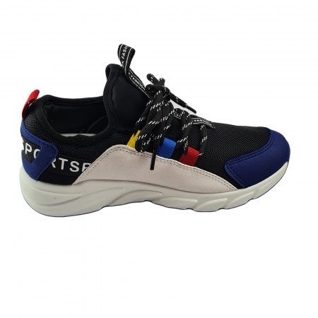 Pantofi sport Unisex, pânză și piele ecologică, Multicolor [2]