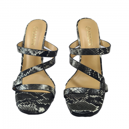 Papuci cu toc, Piele ecologică, LULUX, Multicolor [3]